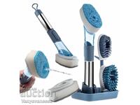 4-in-1 Dish Brush Set with Stand ✨