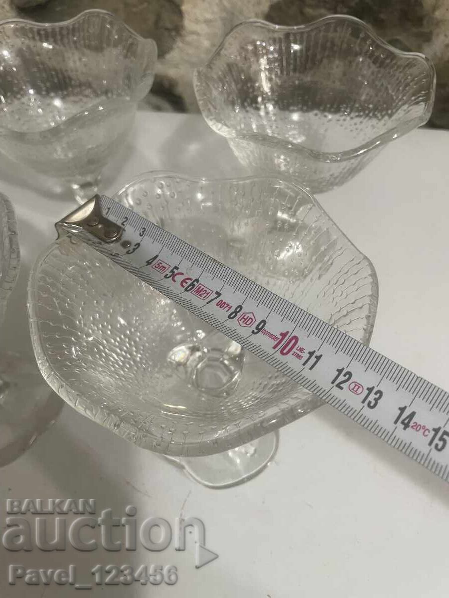 Auction  Old sundae glasses, 4 pieces