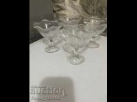 Old sundae glasses, 4 pieces