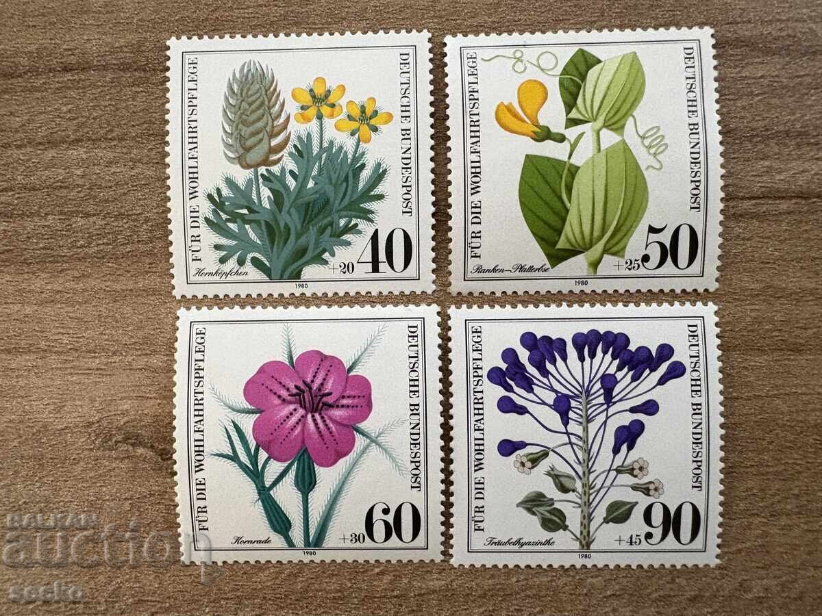 West Germany - Charity Stamps - Flowers and Plants (1980) MNH