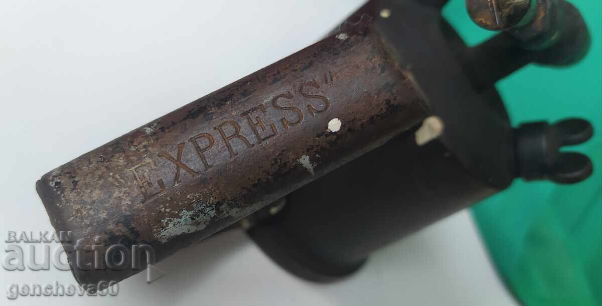 Παράδοση Σπάνιο μπρούτζινο βενζινοκίνητο καμινέτο, "EXPRESS" 1900 Παράδοση Σπάνιο μπρούτζινο βενζινοκίνητο καμινέτο, "EXPRESS" 1900