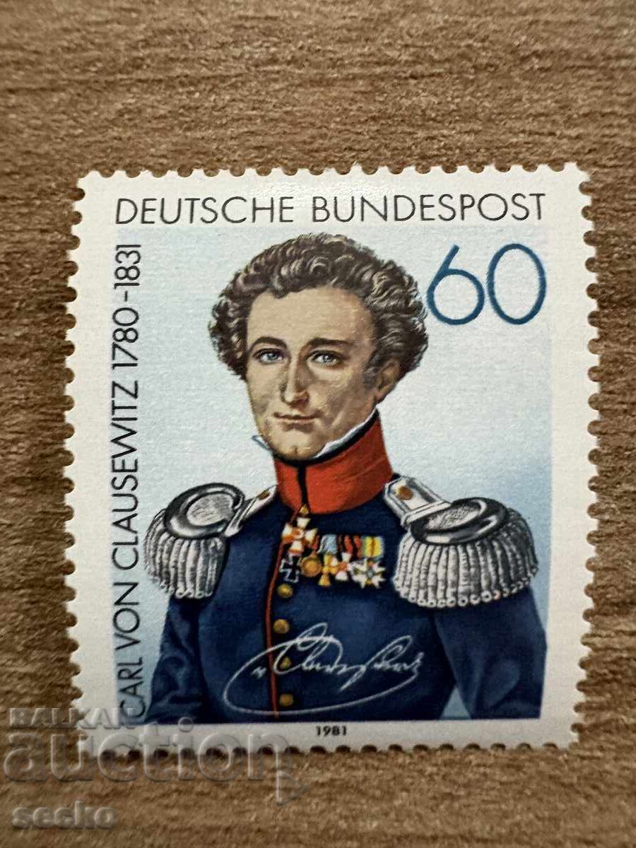 Γερμανία/Δυτική Γερμανία - Στρατηγός Καρλ φον Κλαούζεβιτς (1981) MNH