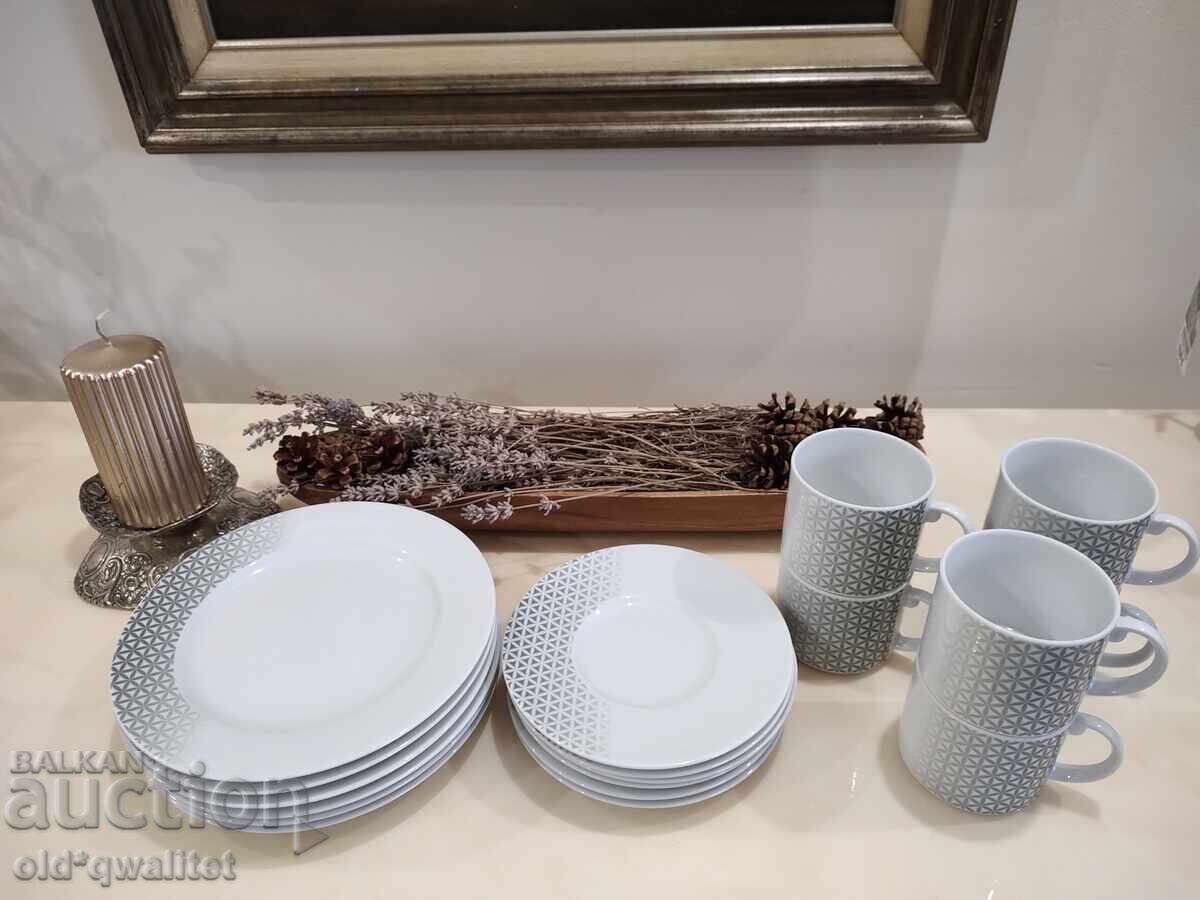 Serviciu de cafea din porțelan, porțelan, Germania, Seltmann - 7