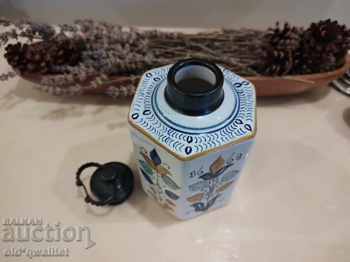 Porcelain container for herbs, herbal oils, porcelain, Hungary - 7 Porcelain container for herbs, herbal oils, porcelain, Hungary - 7