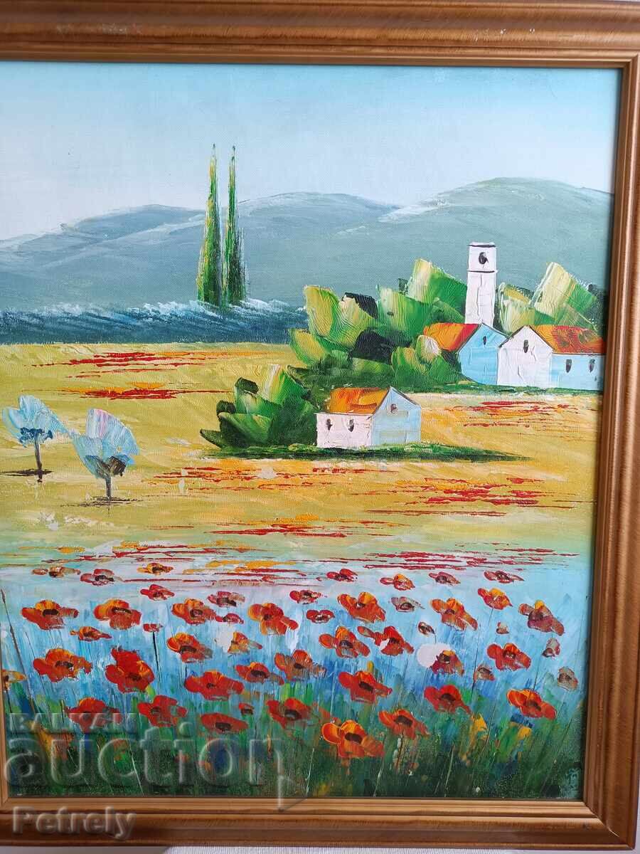 Large oil painting with price 120.00 BGN | € 61.36 Large oil painting with price 120.00 BGN | € 61.36