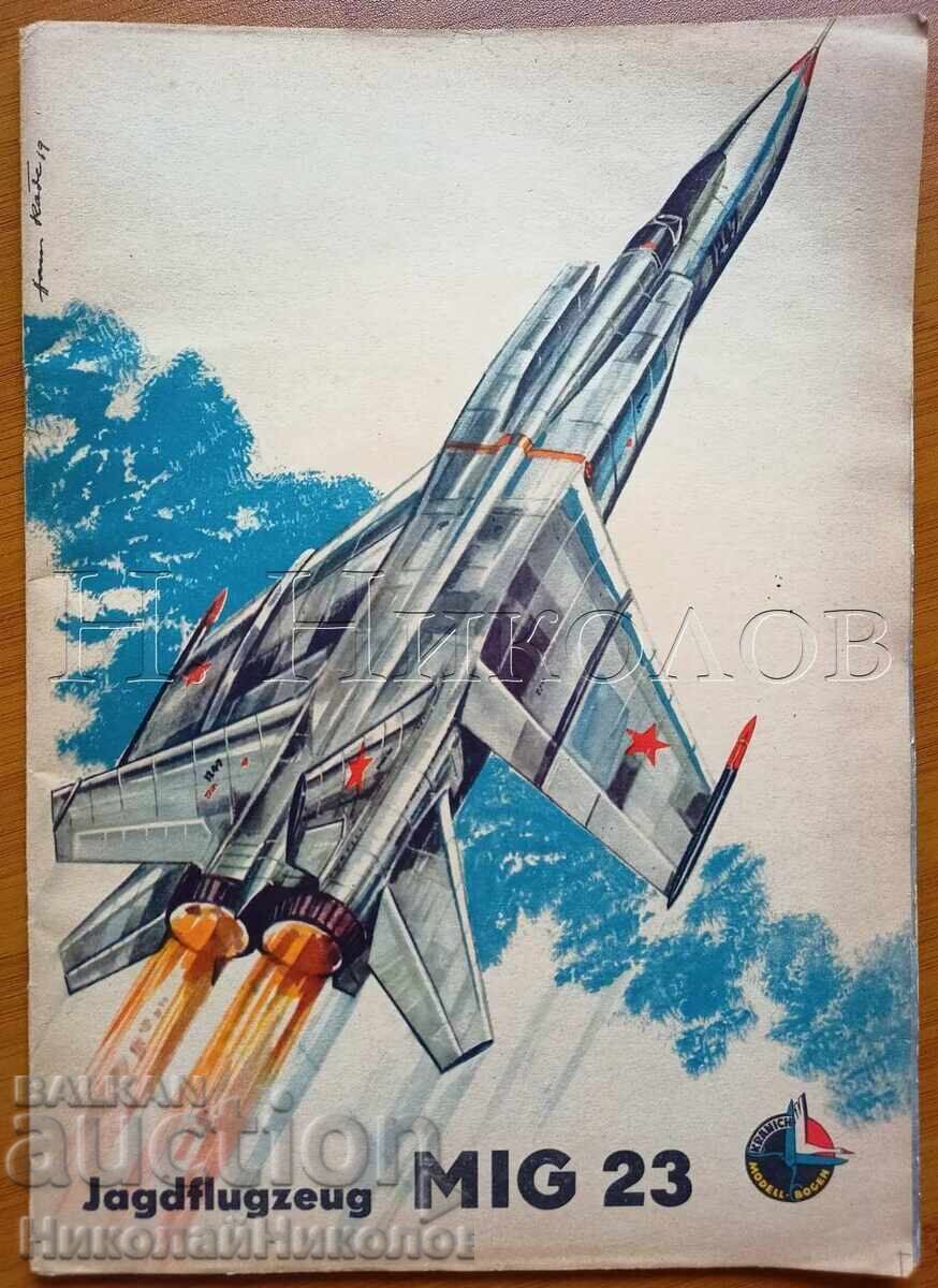 MODEL DE AVION DIN CARTON MIG-23 VÂNĂTOR B141