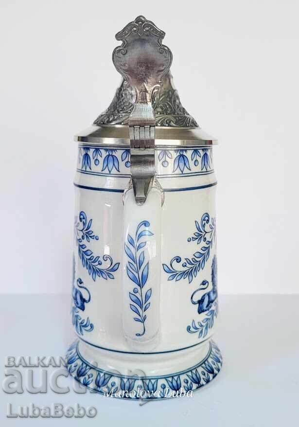 Cană de bere de la celebra manufactură Schrobenhausen - 6