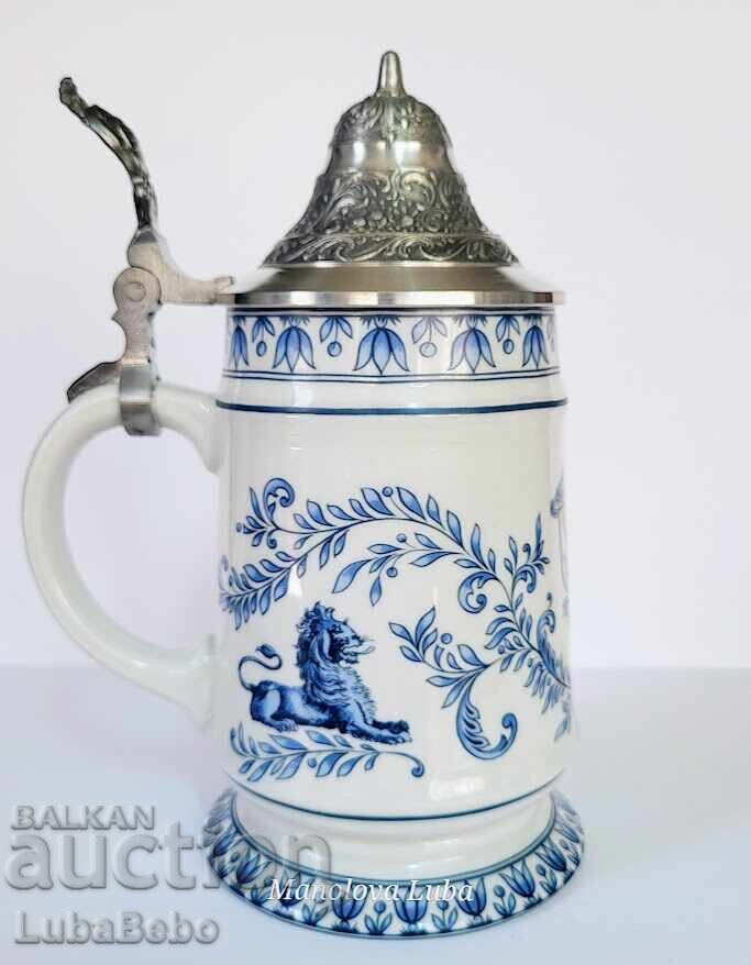 Cană de bere de la celebra manufactură Schrobenhausen - 7