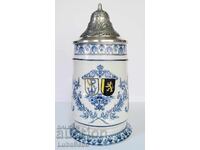 Cană de bere de la celebra manufactură Schrobenhausen