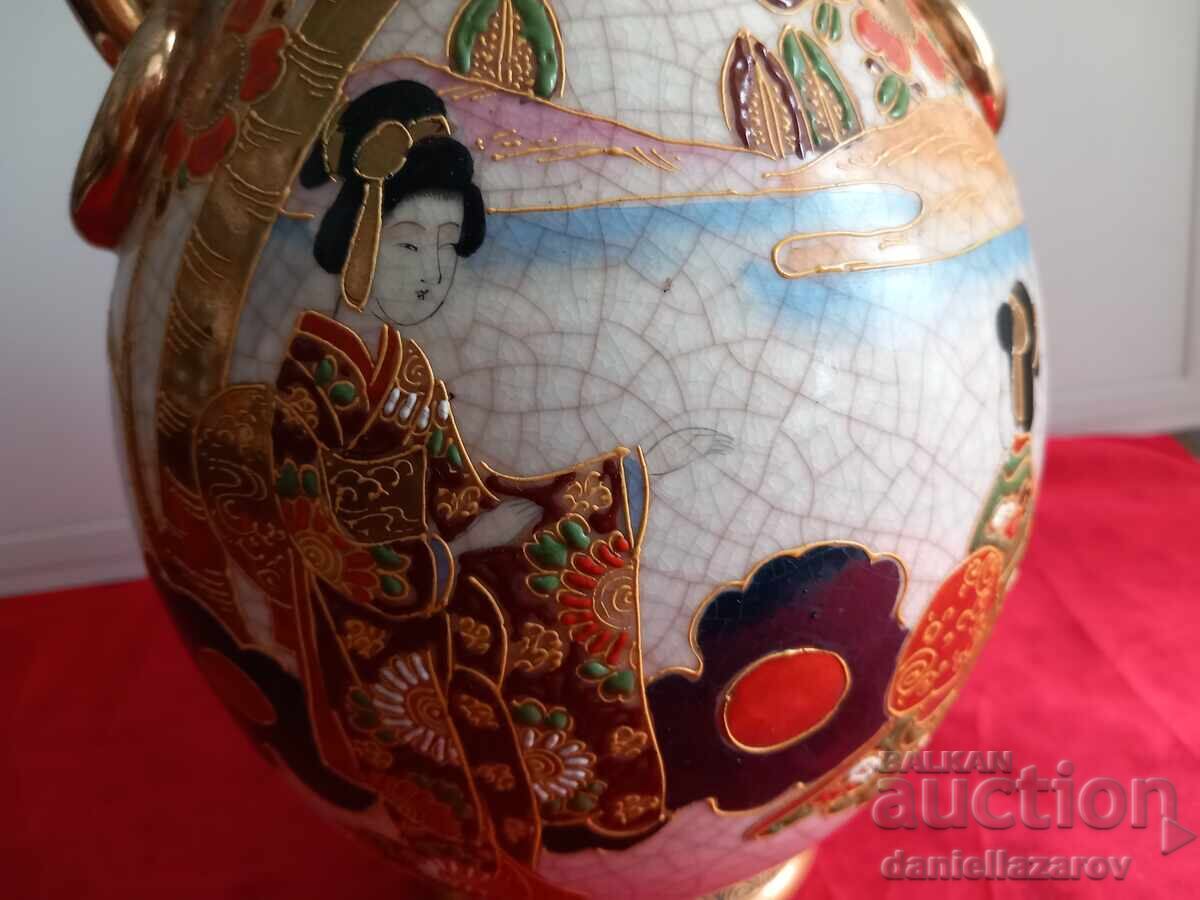 Δημοπρασία ΣΑΤΣΟΥΜΑ, Παλιό Ιαπωνικό Βάζο, Χρυσός, Μαρκαρισμένο, Σάτσουμα Δημοπρασία ΣΑΤΣΟΥΜΑ, Παλιό Ιαπωνικό Βάζο, Χρυσός, Μαρκαρισμένο, Σάτσουμα