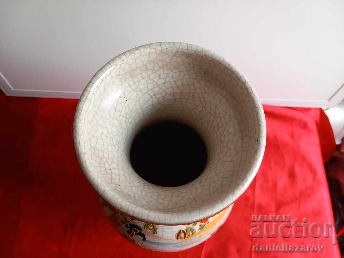 Παράδοση ΣΑΤΣΟΥΜΑ, Παλιό Ιαπωνικό Βάζο, Χρυσός, Μαρκαρισμένο, Σάτσουμα Παράδοση ΣΑΤΣΟΥΜΑ, Παλιό Ιαπωνικό Βάζο, Χρυσός, Μαρκαρισμένο, Σάτσουμα