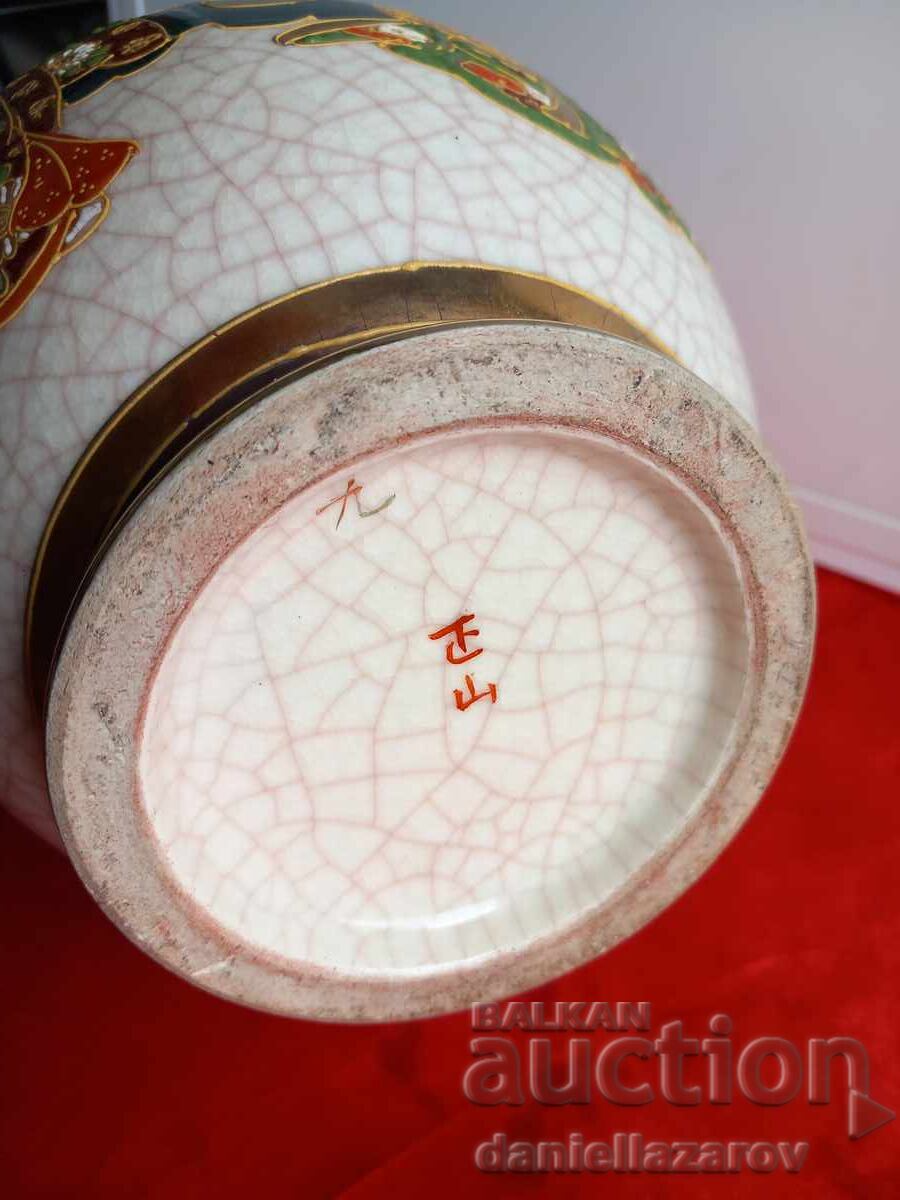 ΣΑΤΣΟΥΜΑ, Παλιό Ιαπωνικό Βάζο, Χρυσός, Μαρκαρισμένο, Σάτσουμα - 6 ΣΑΤΣΟΥΜΑ, Παλιό Ιαπωνικό Βάζο, Χρυσός, Μαρκαρισμένο, Σάτσουμα - 6