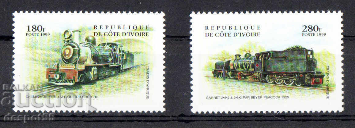1999. Кот д'Ивоар. Железница + Блок. 1999. Кот д'Ивоар. Железница + Блок.