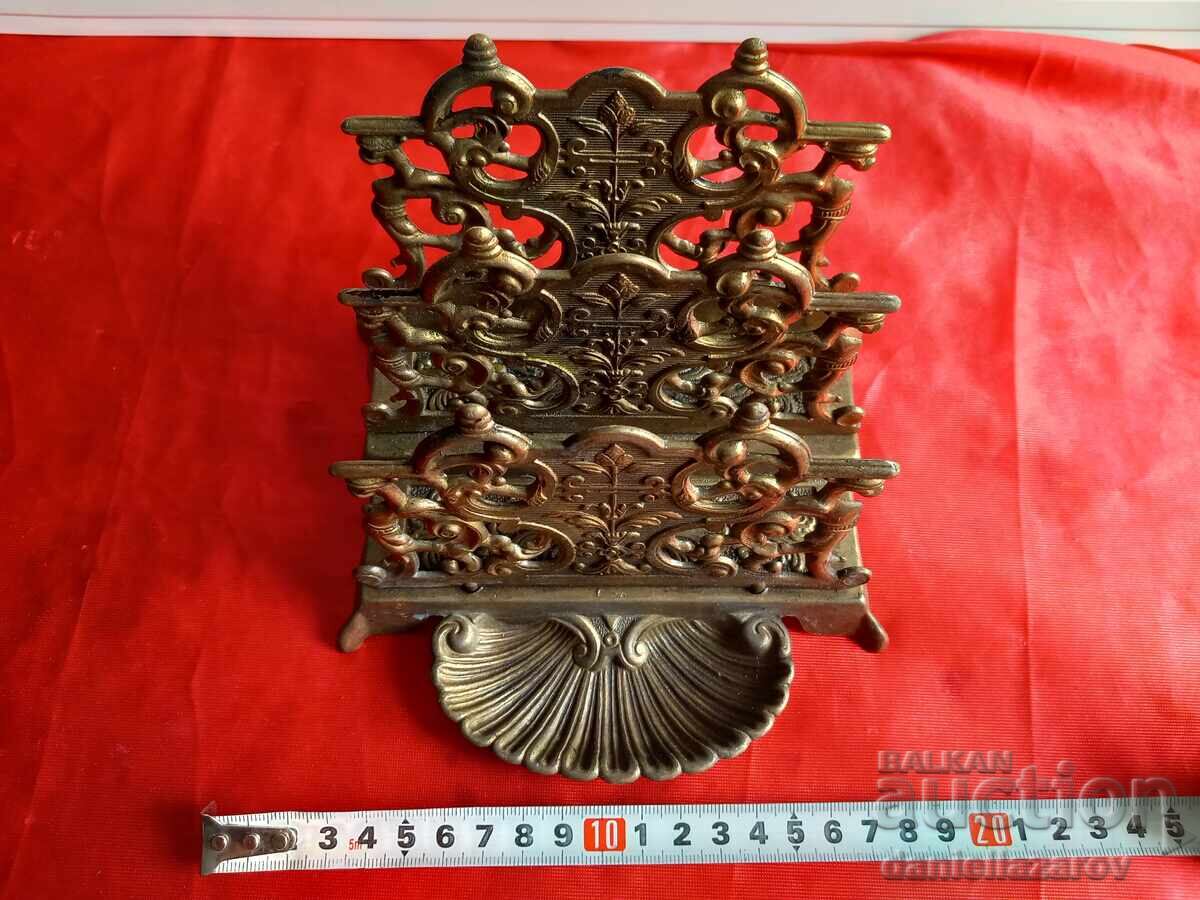 19th Century Antique Victorian Bronze Letter Rack - 6
