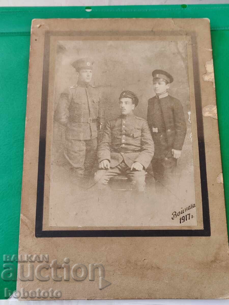 Old military photo card 1917