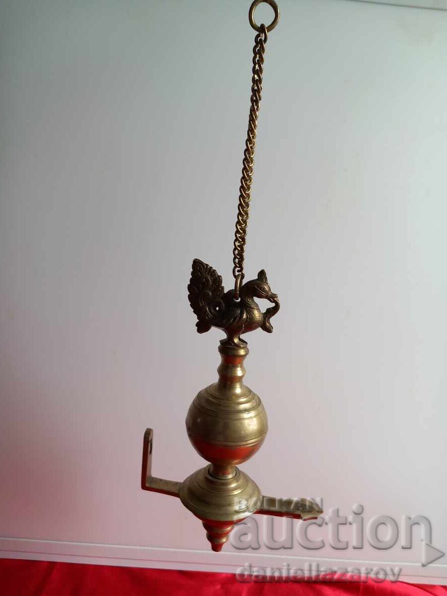 Lampă de Ulei Veche Mare din Bronz Rar cu preț 140.00 BGN | € 71.58