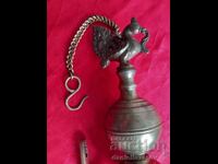 Lampă de Ulei Veche Mare din Bronz Rar