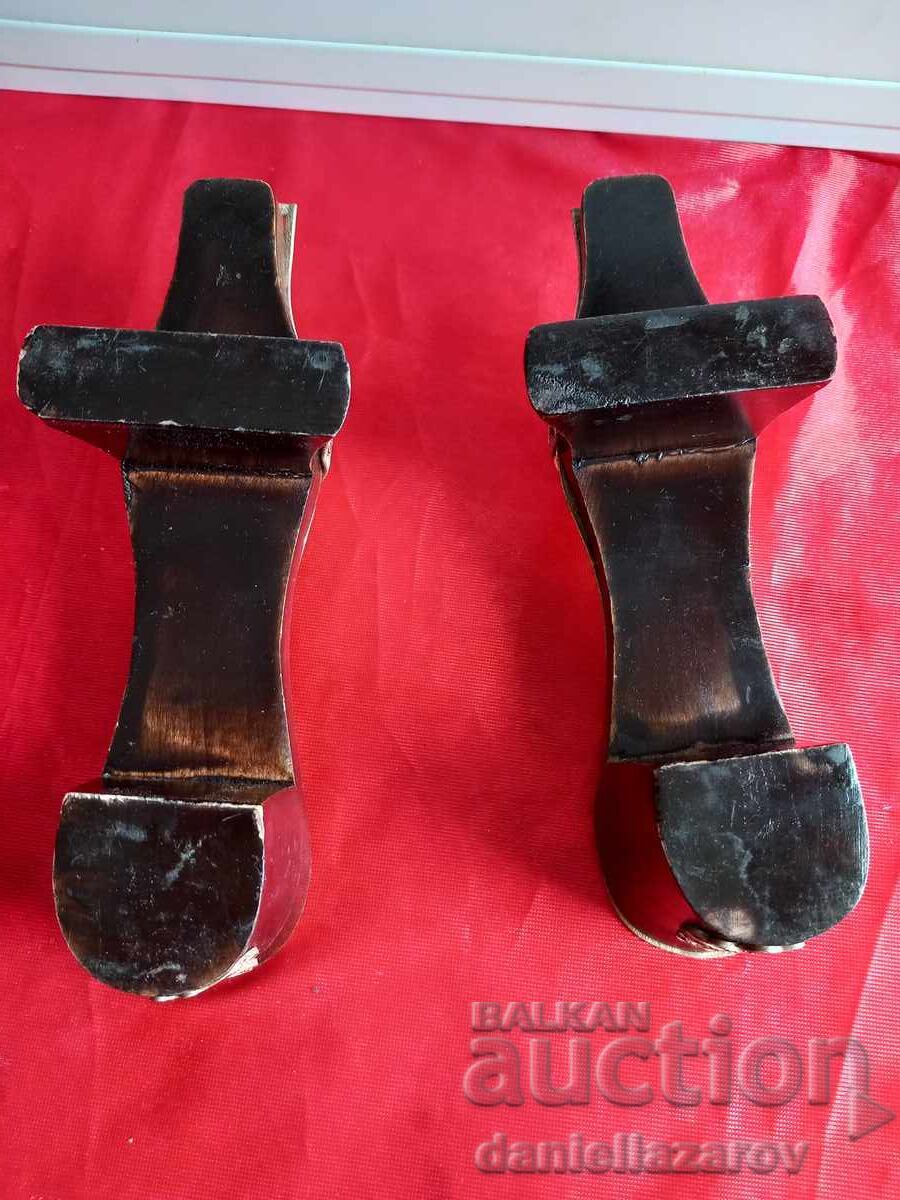 Silver Ottoman Wooden Clogs For Hammam SILVER, FILIGREE - 6