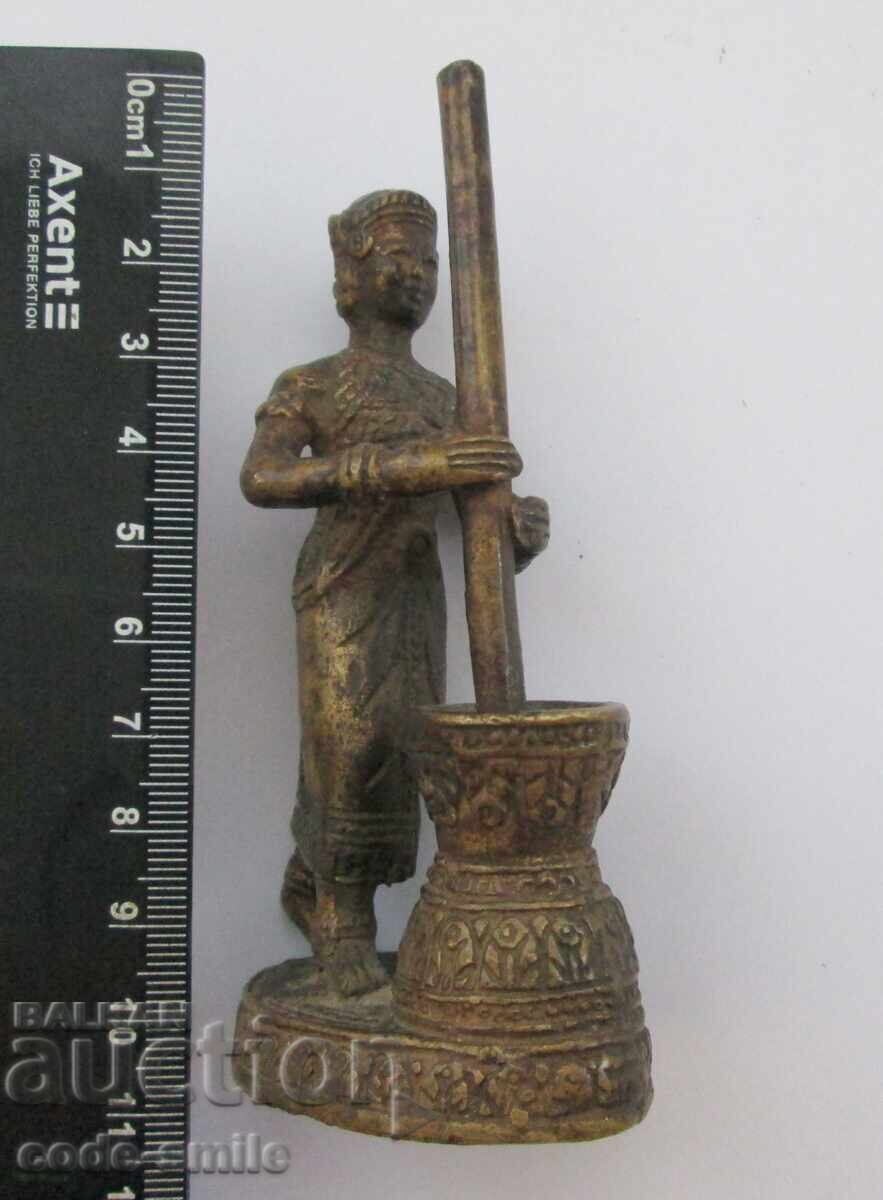 Παλιά, παλαιά μπρούτζινη αγαλματίδιο γυναικείας φιγούρας με τιμή 250.00 BGN | € 127.82