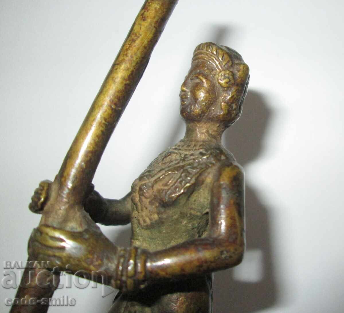 Παλιά, παλαιά μπρούτζινη αγαλματίδιο γυναικείας φιγούρας - 5