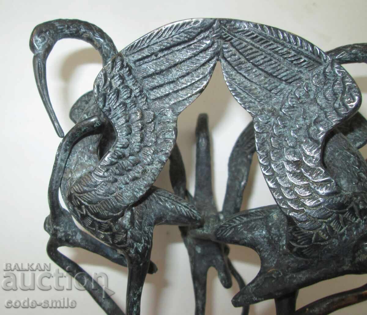 Παλιά σύνθεση μπρούτζινης φιγούρας αγαλματιδίου Art Deco - 6