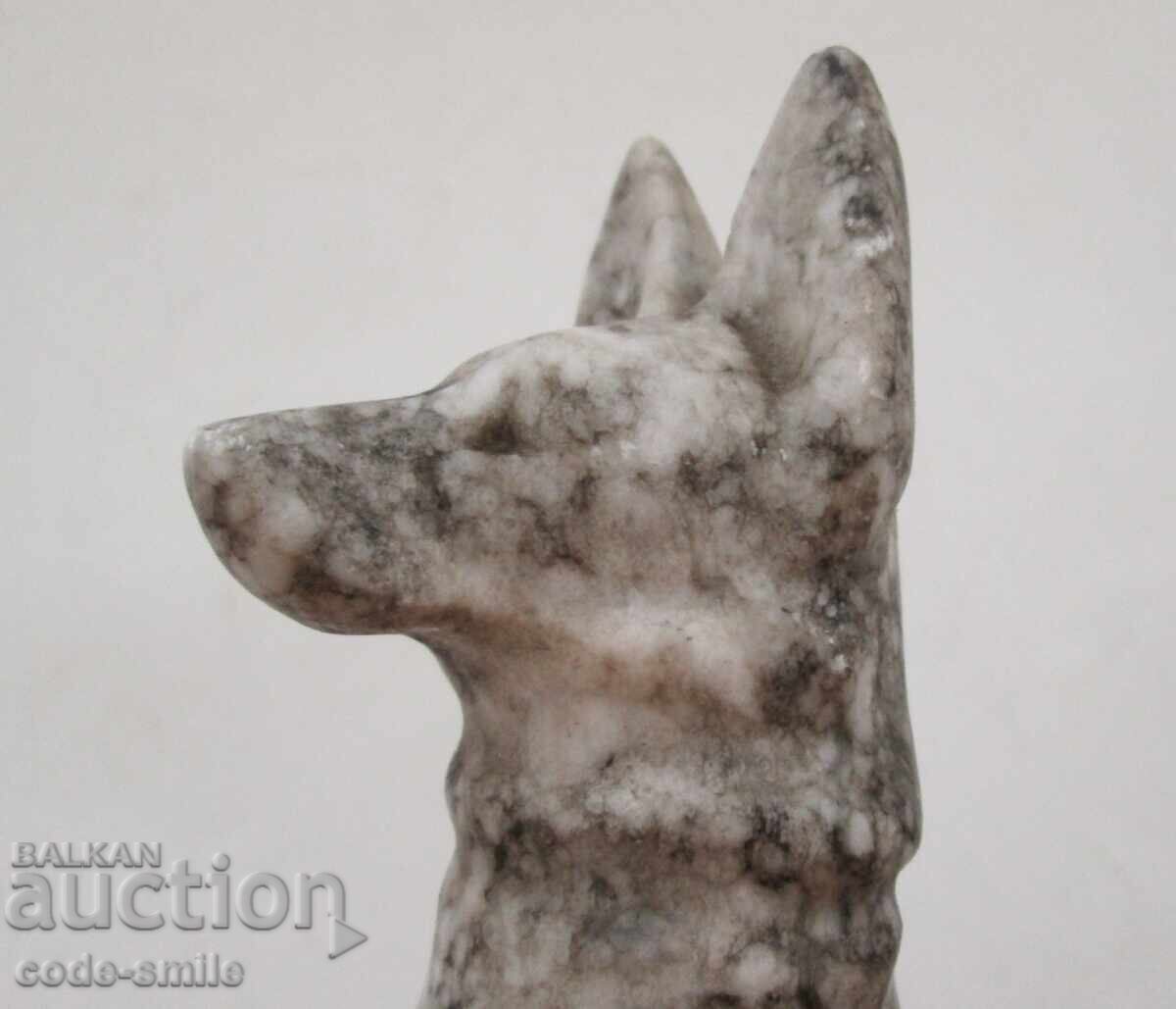 Statuetă veche din marmură, figură de câine ciobănesc german - 6 Statuetă veche din marmură, figură de câine ciobănesc german - 6
