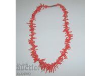 Colier damă vintage, bijuterie, colier, coral natural roșu