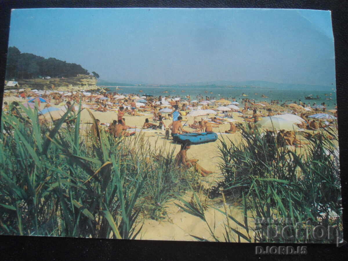KEMPING "ΔΕΛΦΙΝ" κοντά στον Αχτόπολη - η παραλία, Παλιά καρτ ποστάλ