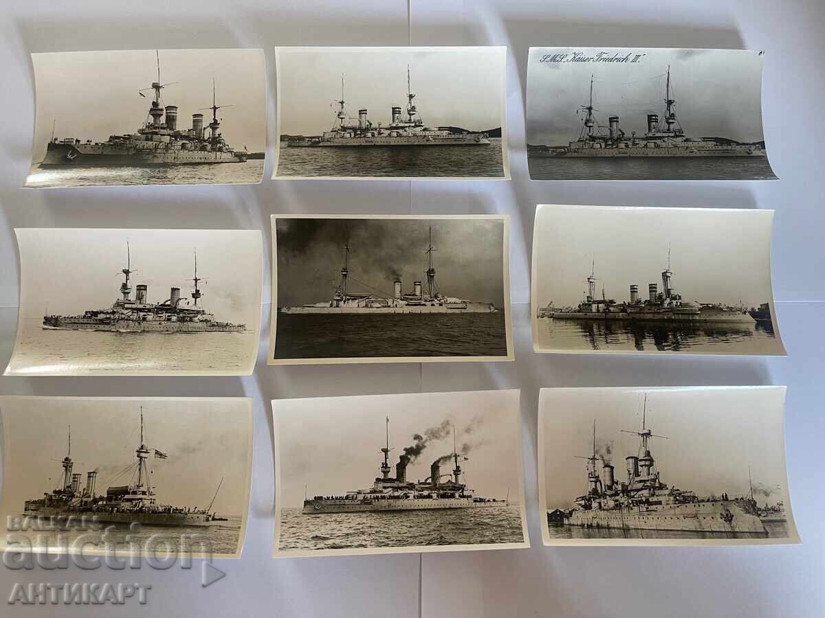 9 old photos Germany warships WWI pre-dreadnoughts 9/14