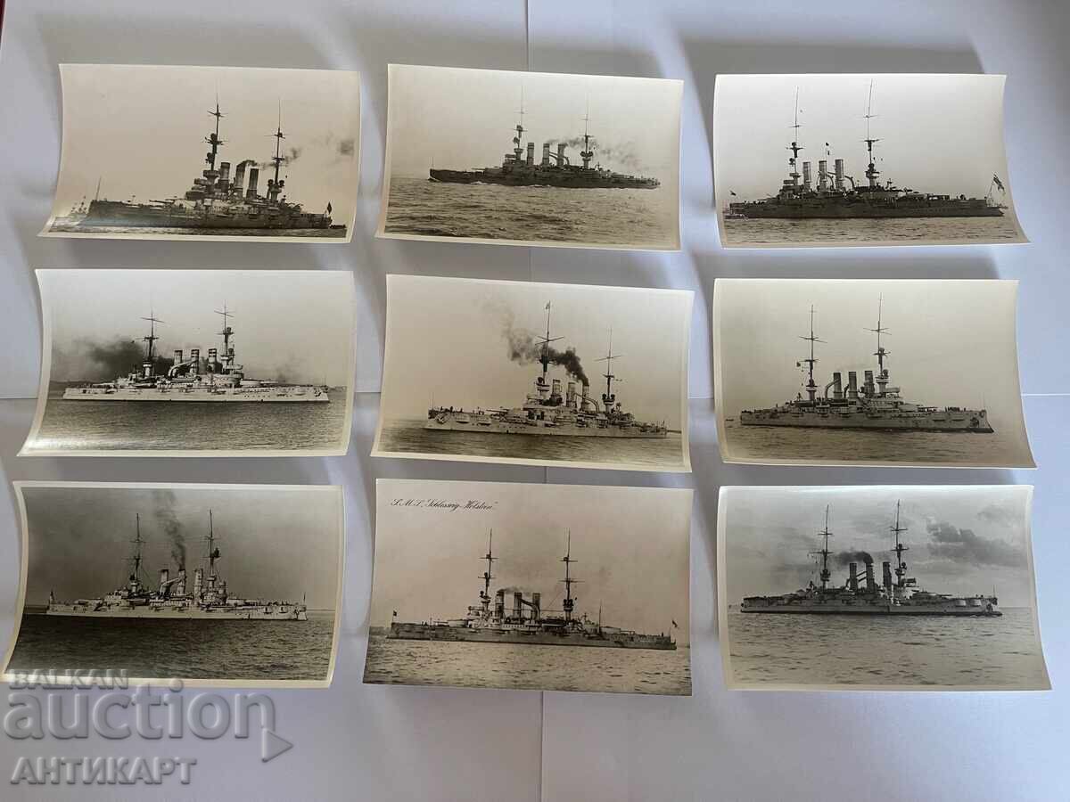 9 Photos Germany Warships WWI pre-dreadnoughts 9/14cm 9 Photos Germany Warships WWI pre-dreadnoughts 9/14cm