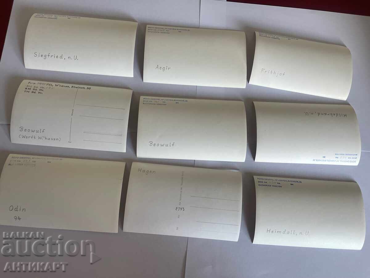 9 fotografii Germania nave militare gardă de coastă Primul Război Mondial 9/14cm - 5