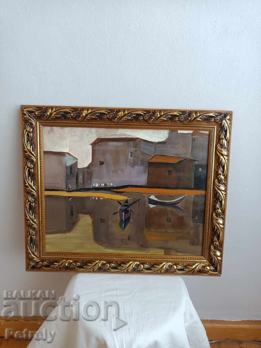 Old oil painting with price 140.00 BGN | € 71.58 Old oil painting with price 140.00 BGN | € 71.58