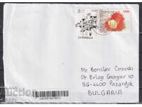 Plic călătorit timbre Flora Fructe Libertate presa 2017 Indonezia
