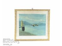 Fotografie mare înrămată Messerschmitt 110 Reichul al Treilea original