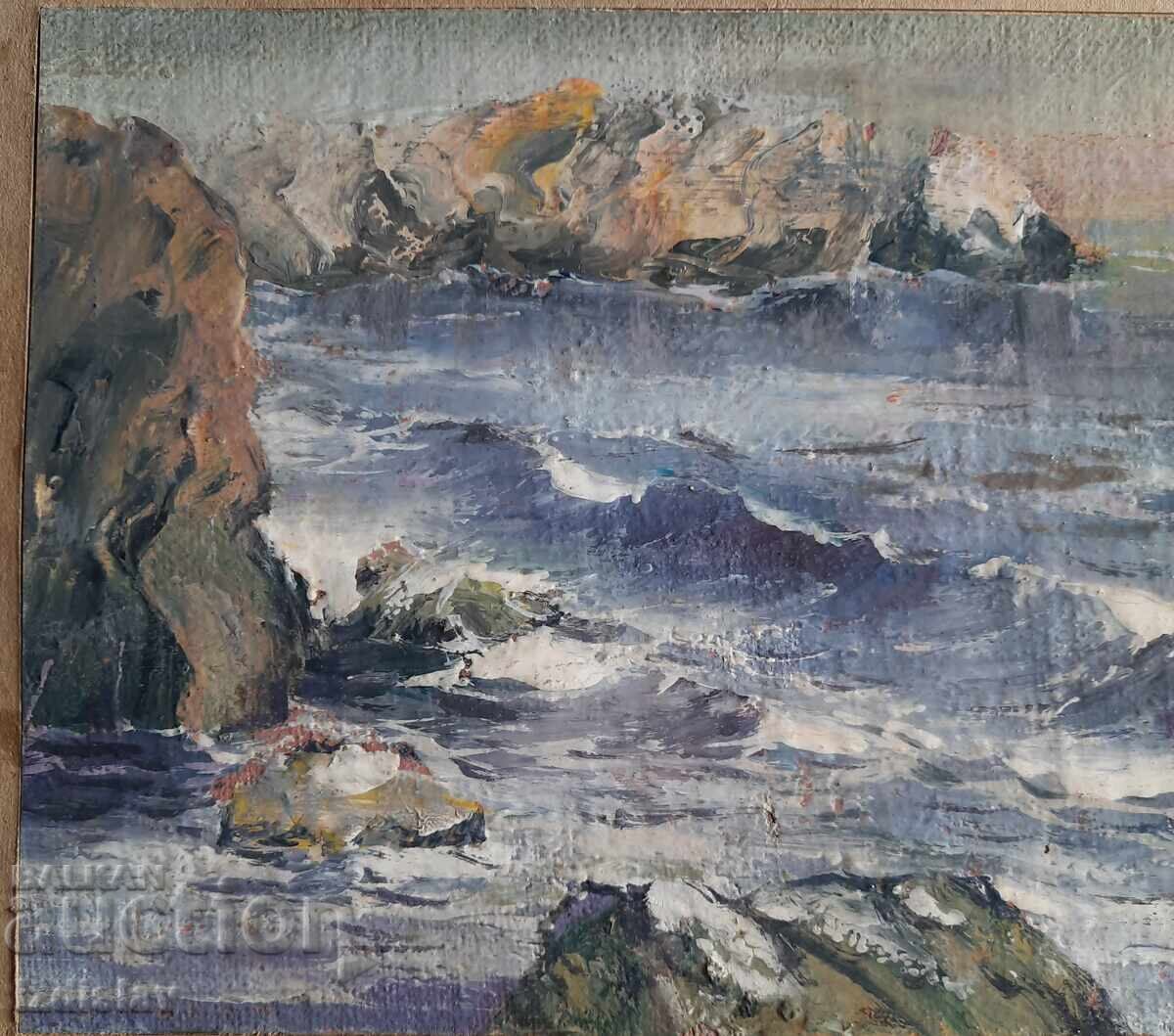 Картина Море на худ. Димо Николов/1898-1984/ - 6