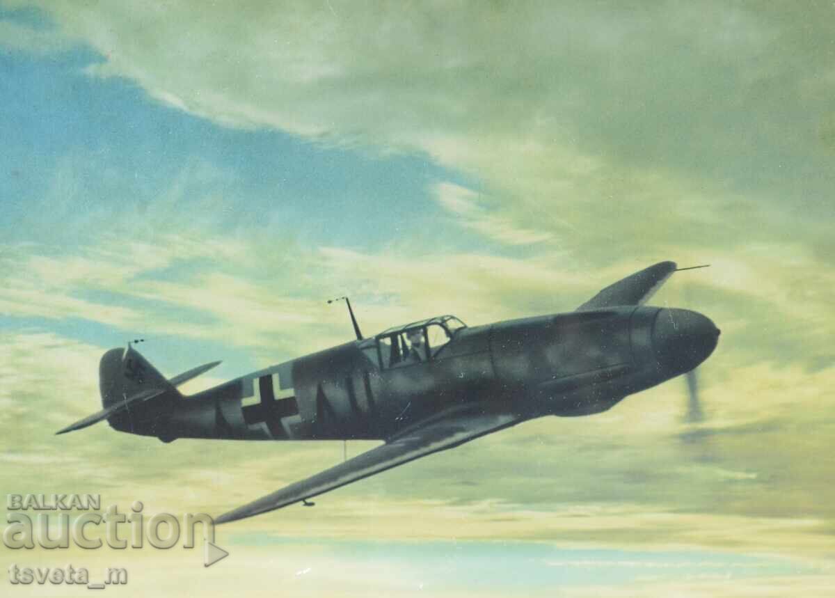 Large framed photo of Messerschmitt 109 Third Reich original with price 35.00 BGN | € 17.90