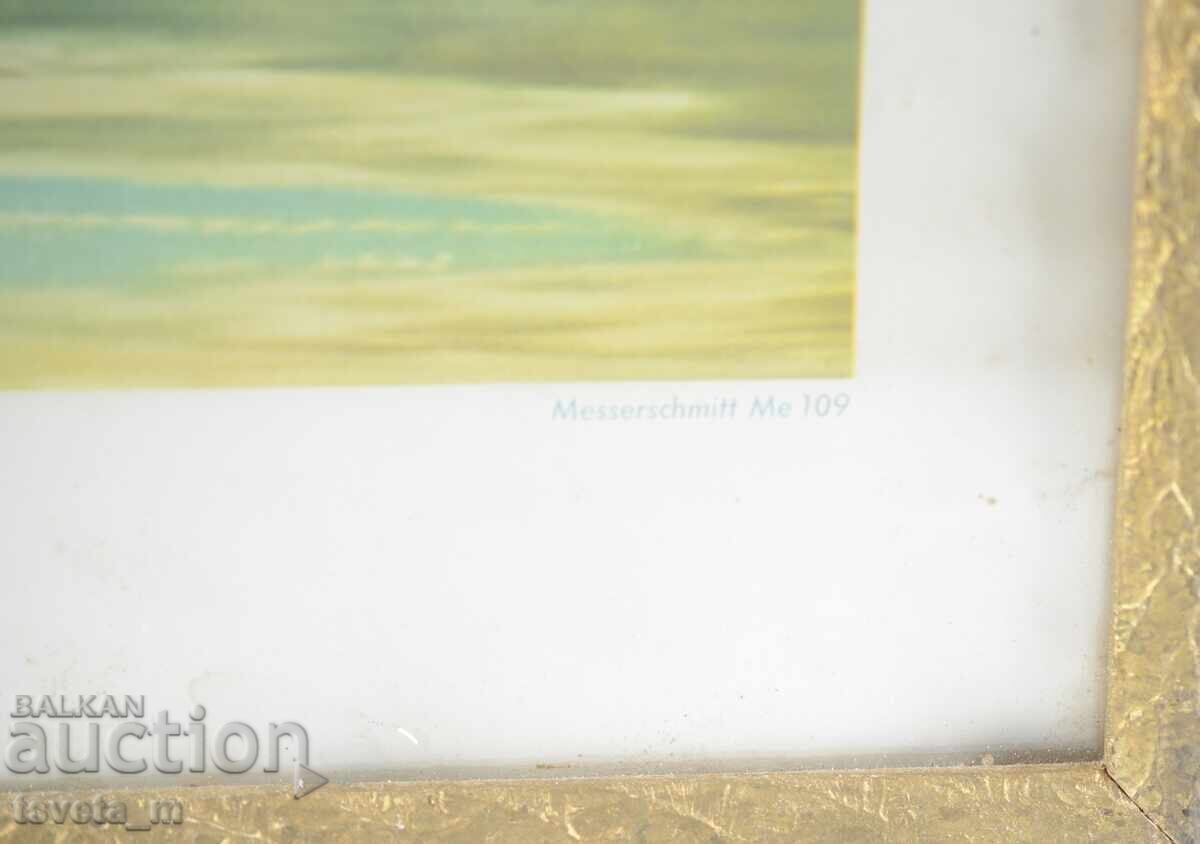 Delivery of Large framed photo of Messerschmitt 109 Third Reich original