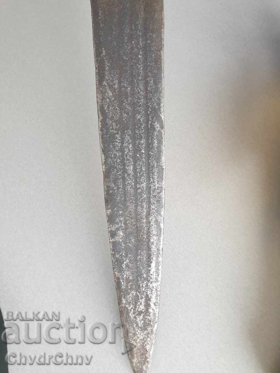 Бронзов кинжал-кама с кания/стар африкански ритуален нож - 7