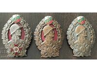 6163 Regatul Bulgariei 3 bucăți Semnul de onoare al infanteriei Argint