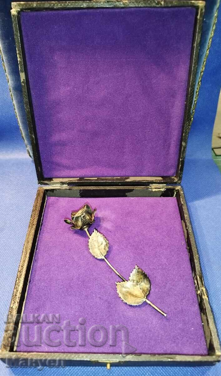 Old, beautiful silver item - rose - 5 Old, beautiful silver item - rose - 5