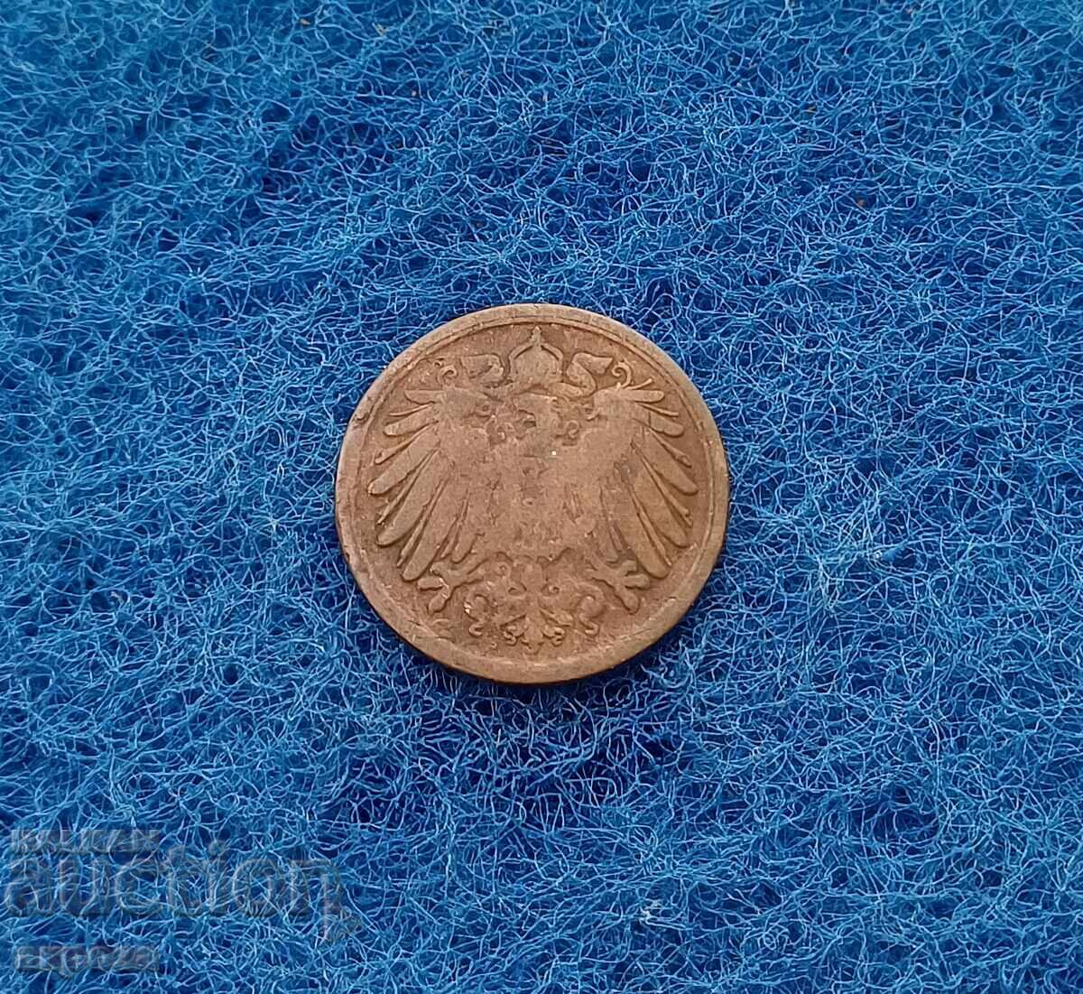 1 Pfennig Germany 1900 with price 1.80 BGN | € 0.92