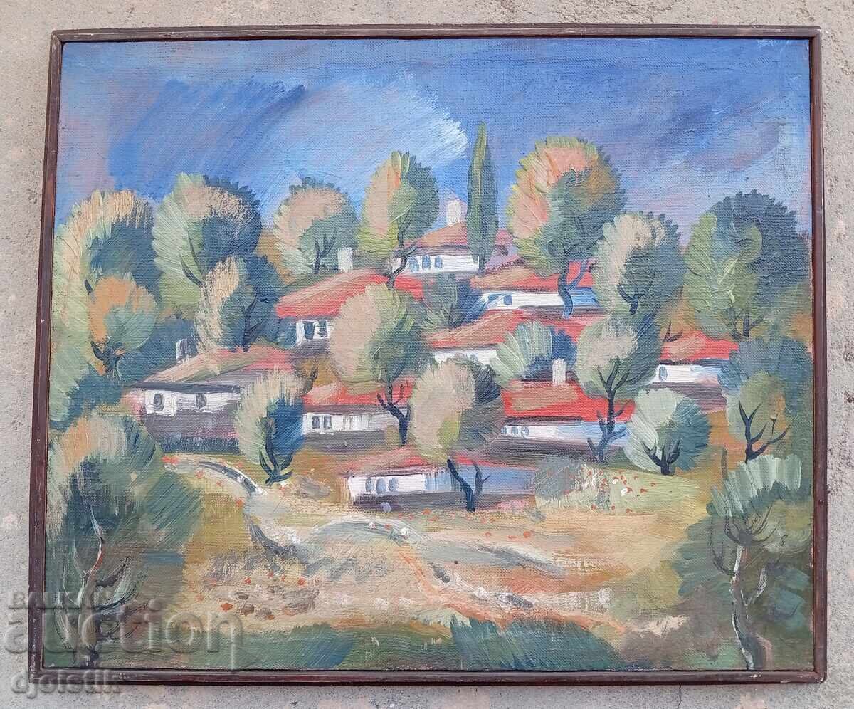 Iliya Iliev. Painting. Village in the Rhodopes Iliya Iliev. Painting. Village in the Rhodopes