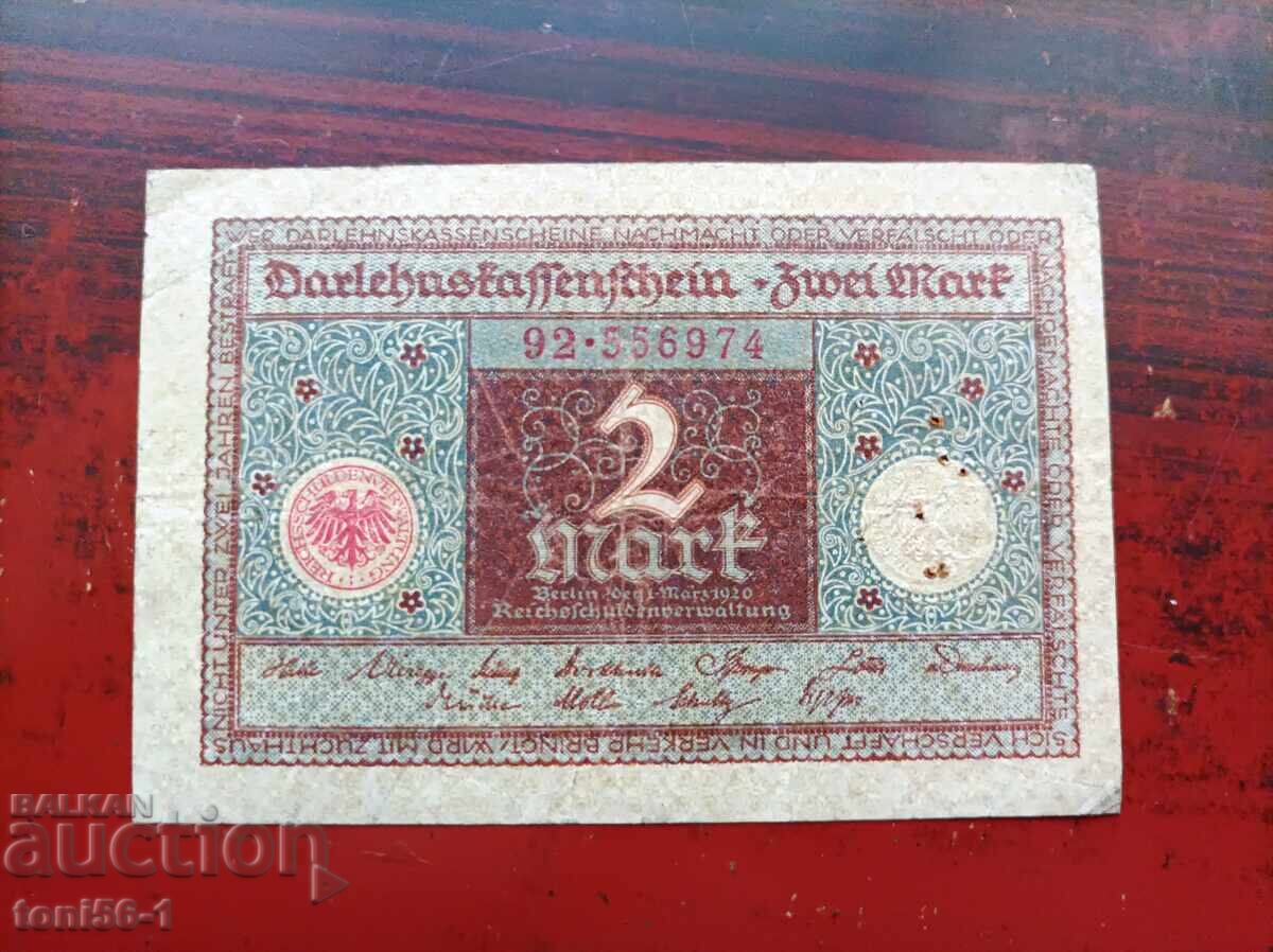 Γερμανία 2 μάρκα 1920 Γερμανία 2 μάρκα 1920