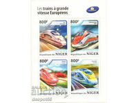 2018. Νίγηρας. Μεταφορές - Ευρωπαϊκά τρένα υψηλής ταχύτητας. Μπλοκ