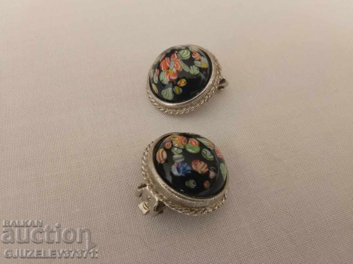 Vintage Murano Glass Earrings, Murano, Clip-On - 7 Vintage Murano Glass Earrings, Murano, Clip-On - 7