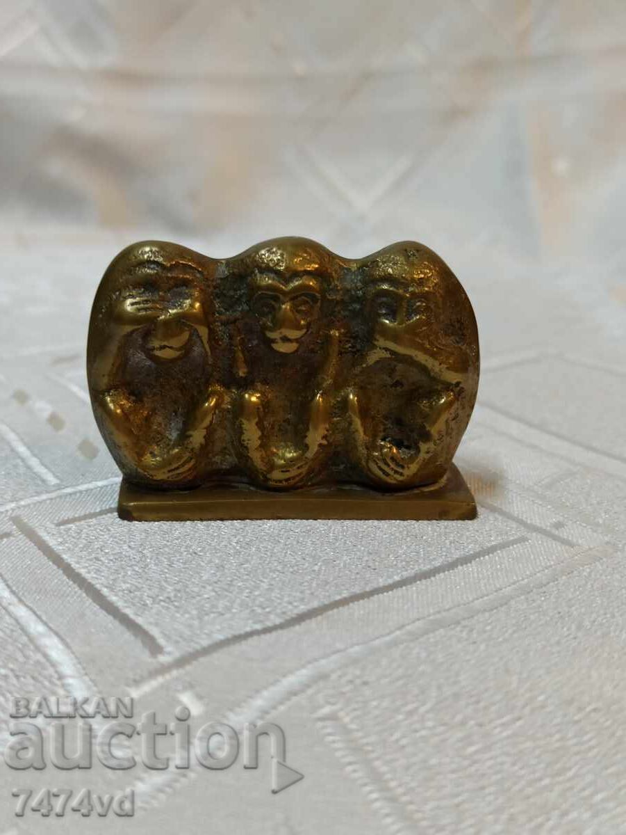 Χάλκινο γλυπτό με τις τρεις μαϊμούδες - Δεν ξέρω, δεν άκουσα, δεν είδα Χάλκινο γλυπτό με τις τρεις μαϊμούδες - Δεν ξέρω, δεν άκουσα, δεν είδα