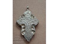 Cruce renascentistă, encopion, argint, bijuterie, unicat