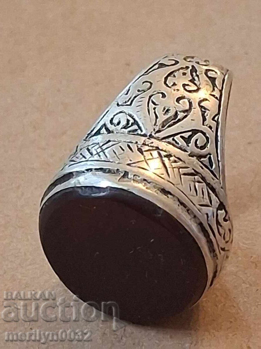 Ottoman Silver Ring with Carnelian Stone Jewelry with price 199.00 BGN | € 101.75