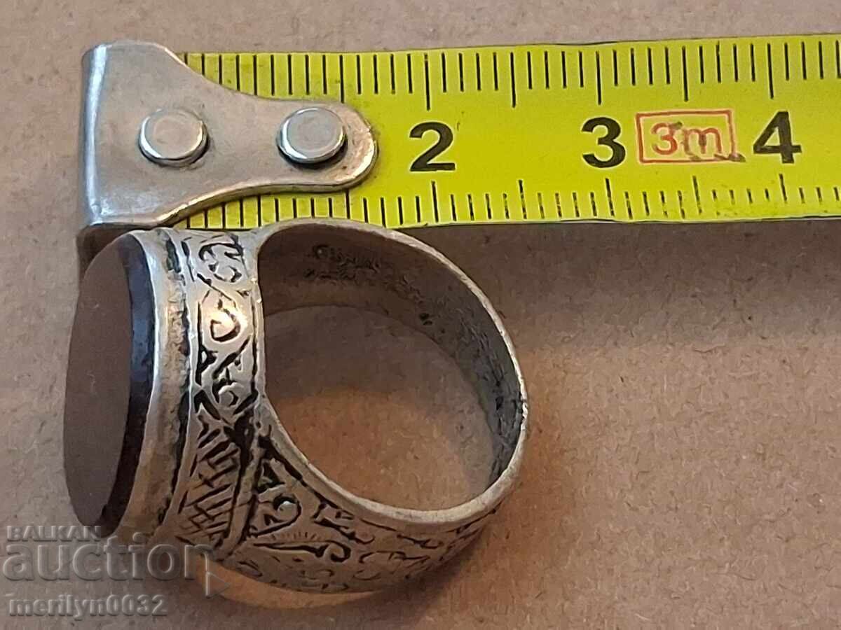 Auction  Ottoman Silver Ring with Carnelian Stone Jewelry