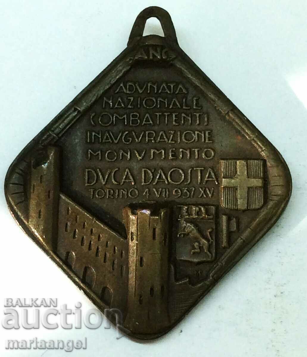Medal Italy 1937 Duce Emmanuel Filiberto - 5
